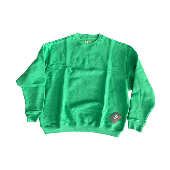 HIIT Men's Green Crew Neck Drop Shoulder Oversized Pullover Sweatshirt - Picture 3 of 8